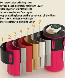 Alternative view of 410ml Smart 316 Stainless Steel Thermos Cup LED Temperature Display Insulation Tumbler