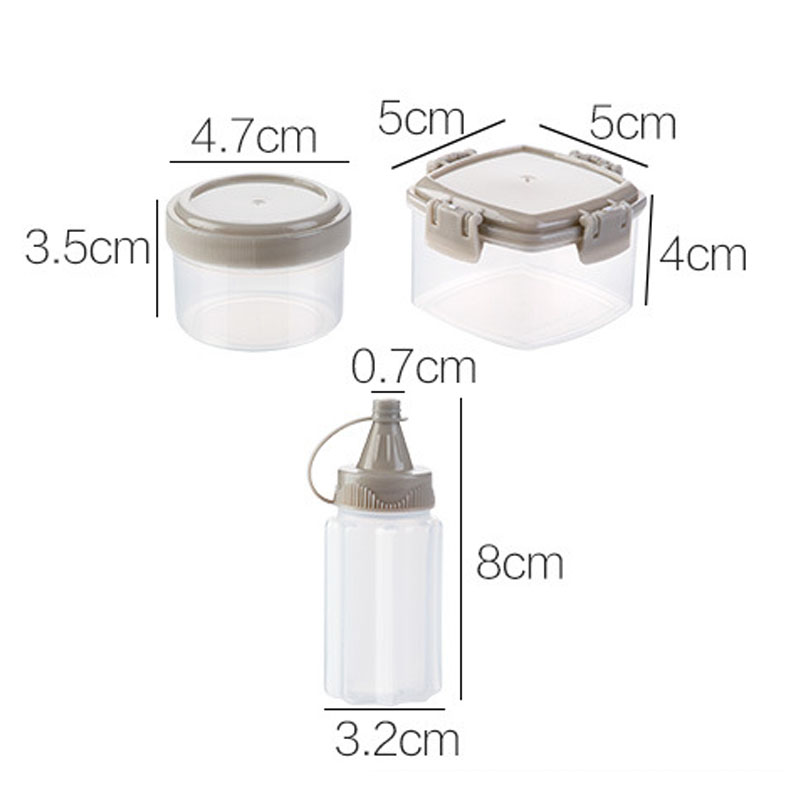 4 PCS Square Plastic Box Containers Portable Kitchen Storage - Image 4