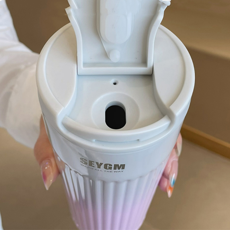 500ml Portable Fashion Gradient Color Stainless steel Thermos Tumbler - Image 3