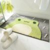 Cute Green Frog Welcome Mat
