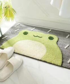 Cute Green Frog Welcome Mat