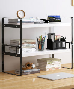 Desktop Bookshelf Small Simple Iron Shelf