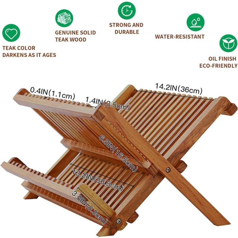 Dish Drainer Rack Collapsible 2 Tier Dish Rack - Image 2