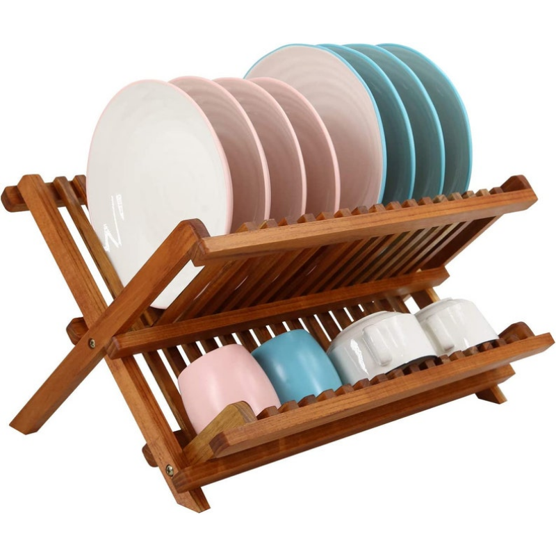 Dish Drainer Rack Collapsible 2 Tier Dish Rack - Image 5