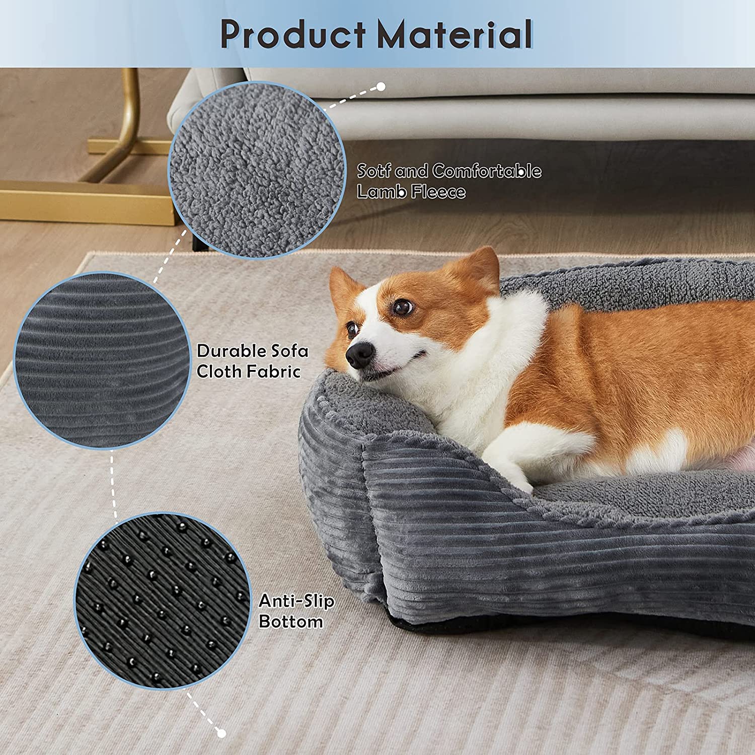 Cozy Rectangle Pet Bed - Image 2