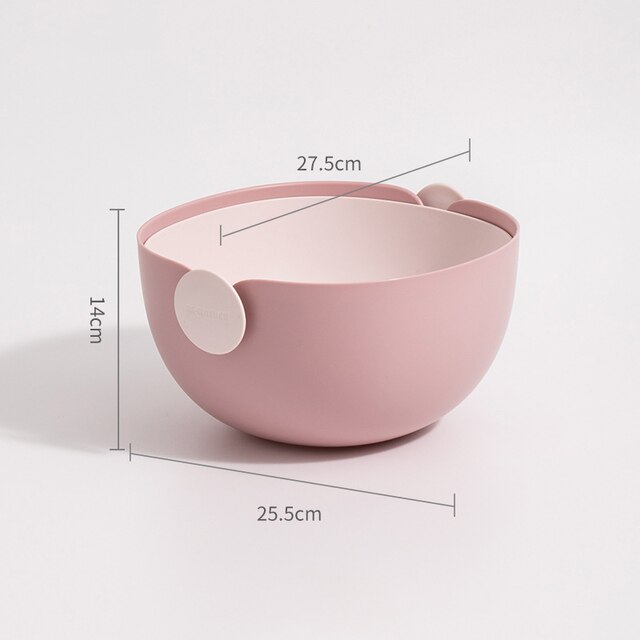 Double-layer Vegetable Fruit Washing Basket Kitchen Accessories - Image 5