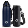 1L Stainless Steel Sports Tumbler Warm and Cold Drink Cup with Carry Bag