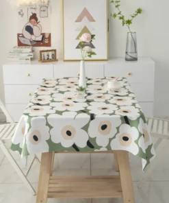 Flower Tablecloth Dining Tablecloth, Rectangular Shape