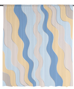 Alternative view of Gradient Ripple Texture Window Tulle Curtains