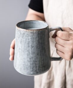 650ml Europe Retro Ceramic Mug With Spoon