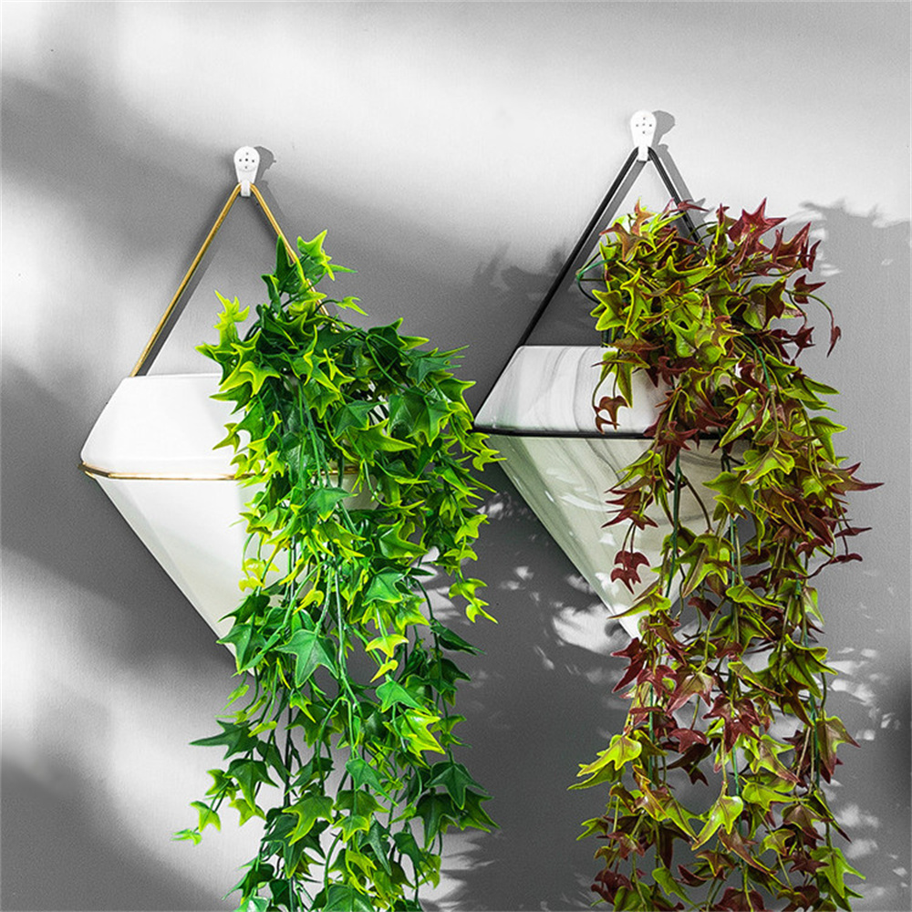 Triangle Plant Flower Pot Indoor Hanging Planter Geometric Vase Wall Decoration