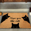 3D Printed Cat Black Cat Coir Pattern Print Doormat