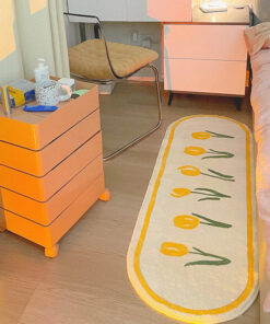 Cute Floral Fluffy Soft Bedroom Rugs