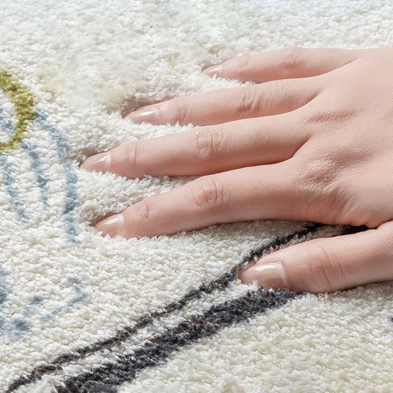 Floral Round Fluffy Rugs For Aesthetic Home Decor - Image 5