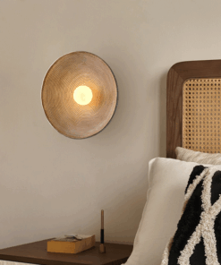 Retro Japanese Style Wall Circle Lamp