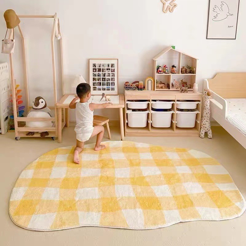 Irregular Yellow Rug for Home Decoration - Image 2