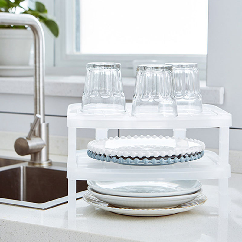 Kitchen Sink Desktop Cabinet Shelf Stackable Organizer