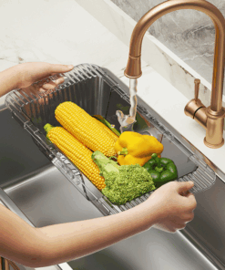 Alternative view of 2PCS/Set Light and Luxurious Retractable Vegetable Wash and Drain Basket