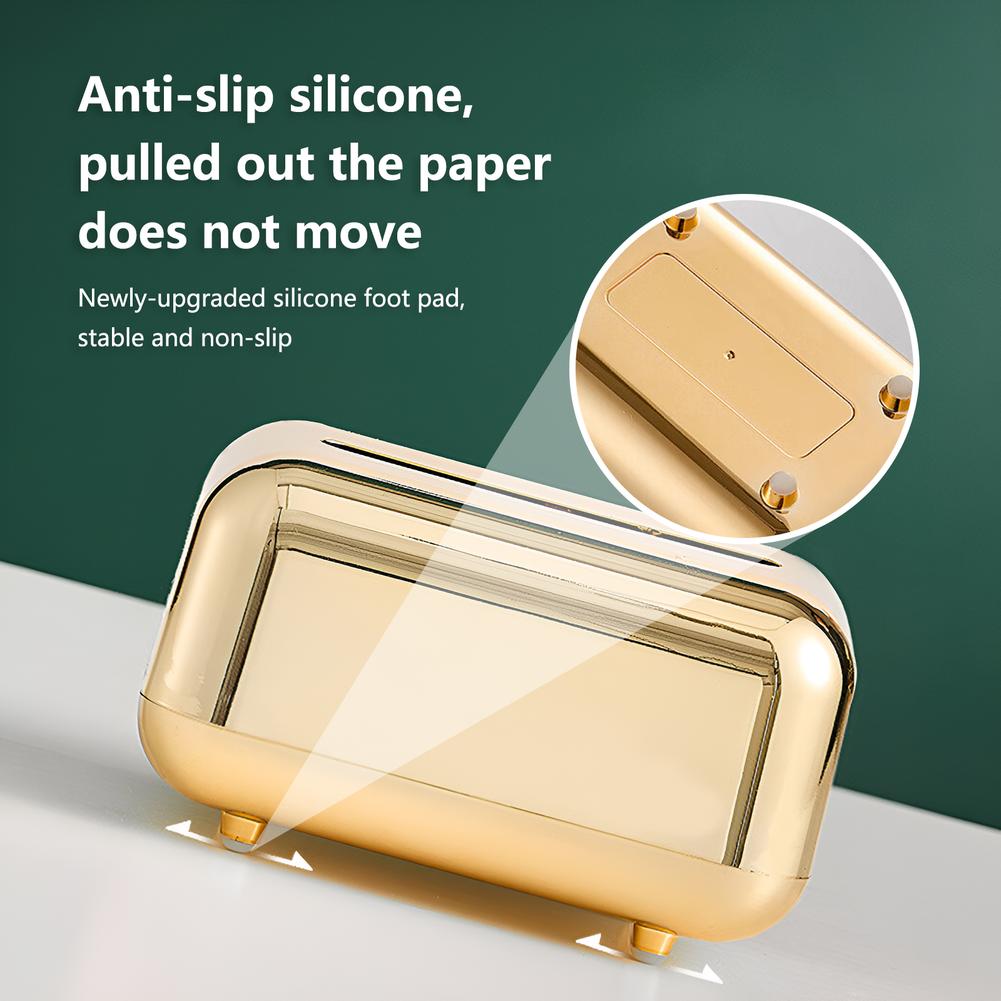 Luxury Golden Tissue Holder Kitchen Tissue Box - Image 5