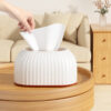 Luxury Nordic Striped Plastic Tissue Box Holder