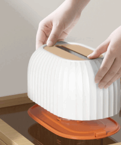 Alternative view of Luxury Nordic Striped Plastic Tissue Box Holder