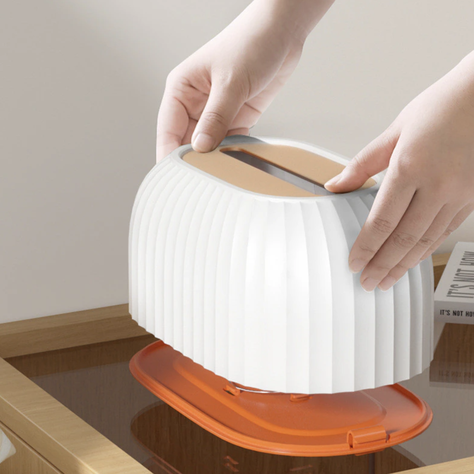 Luxury Nordic Striped Plastic Tissue Box Holder - Image 2