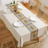 Modern Concise Style Pattern Waterproof Rectangular Polyester Tablecloth