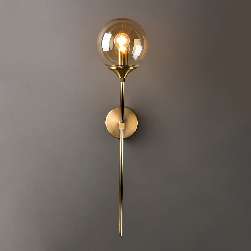 Modern Glass Wall Lamp Creative Golden Sconces Lighting