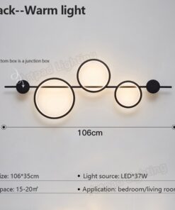 Alternative view of Modern Interior Led Wall Light Creative Round Black