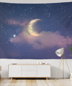 Alternative view of Starry Sky Moon Tapestry Room Decor
