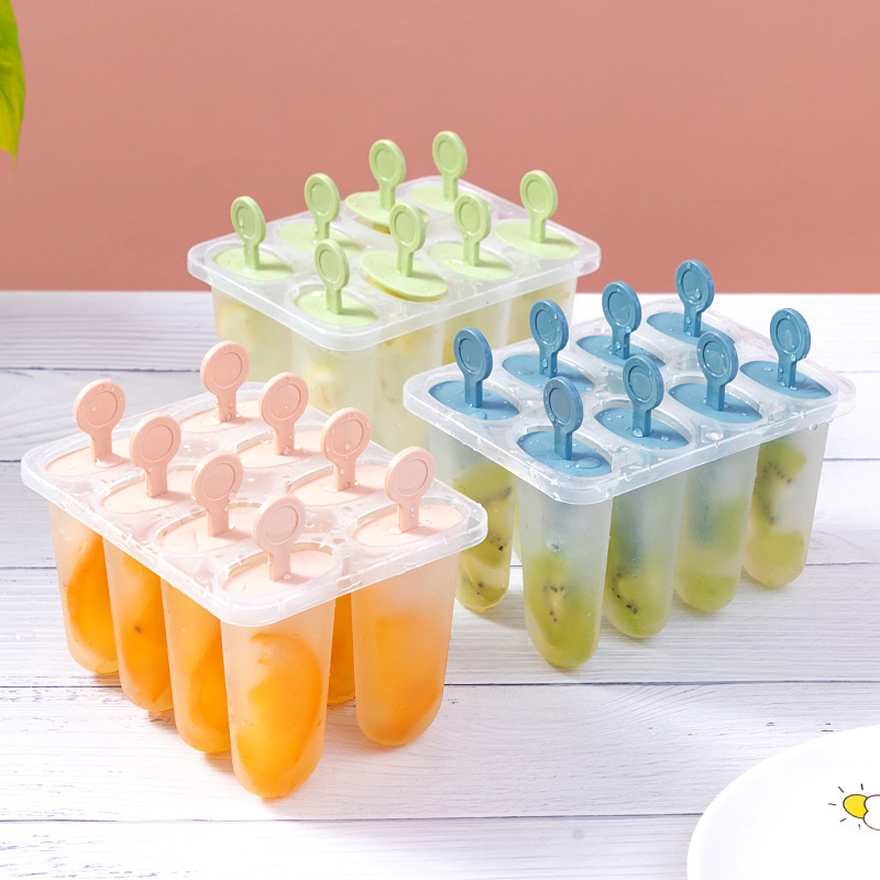 New 8 Grids Ice Cream Popsicle Mold Set - Image 4