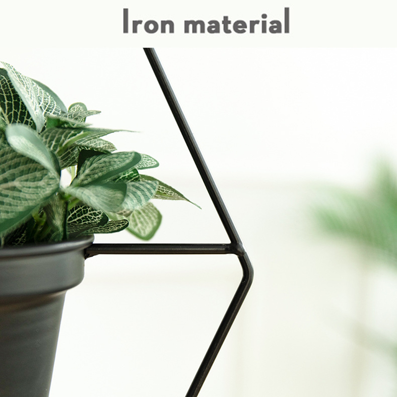 New Nordic Metal Hanging Flower Plant Pot Basket for Home Balcony Decoration Vase - Image 2