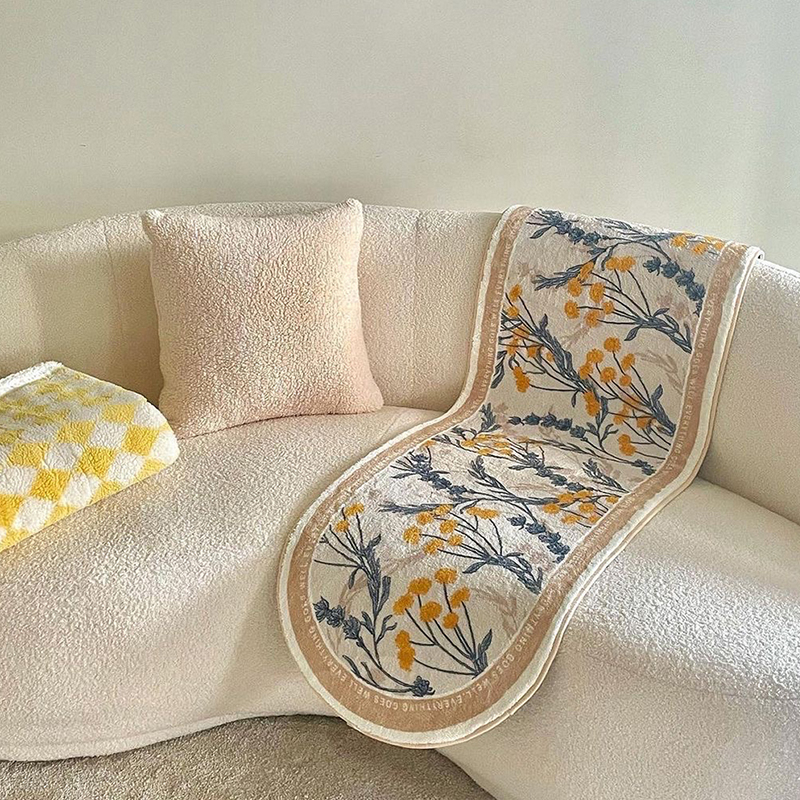 Non-slip Oval Floor Mat Ins Area Rug for Living Room