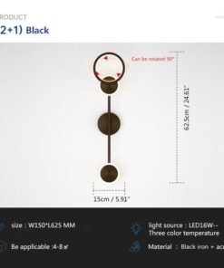 Alternative view of Nordic Copper Wall Lamps Hallway Interior, Style B