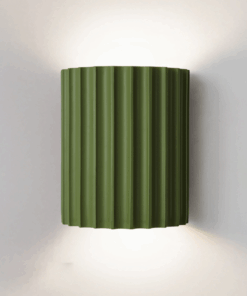 Alternative view of Nordic Green Resin LED Bedside Table Bedroom Art Wall