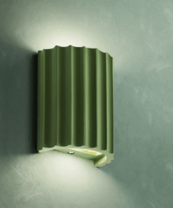 Nordic Green Resin LED Bedside Table Bedroom Art Wall