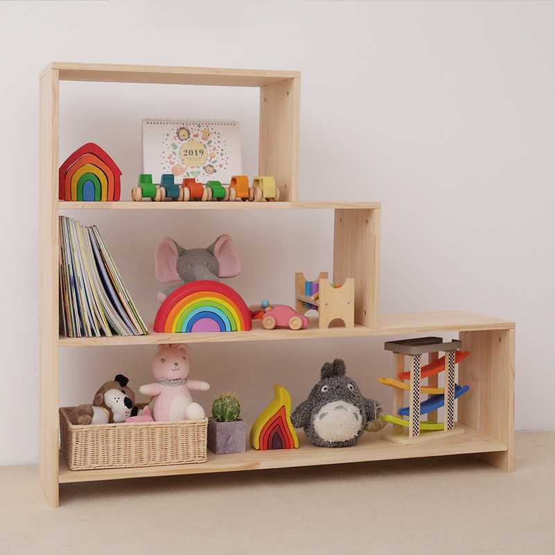 Nordic Solid Wood Children's Toy Storage Rack - Image 4