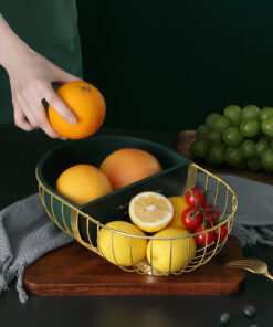 Alternative view of Nordic Style Iron Fruits Snacks Storage Basket Home Decoration