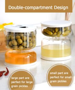 Alternative view of Pickles Jar Dry and Wet Dispenser Pickle and Olives Hourglass Jar