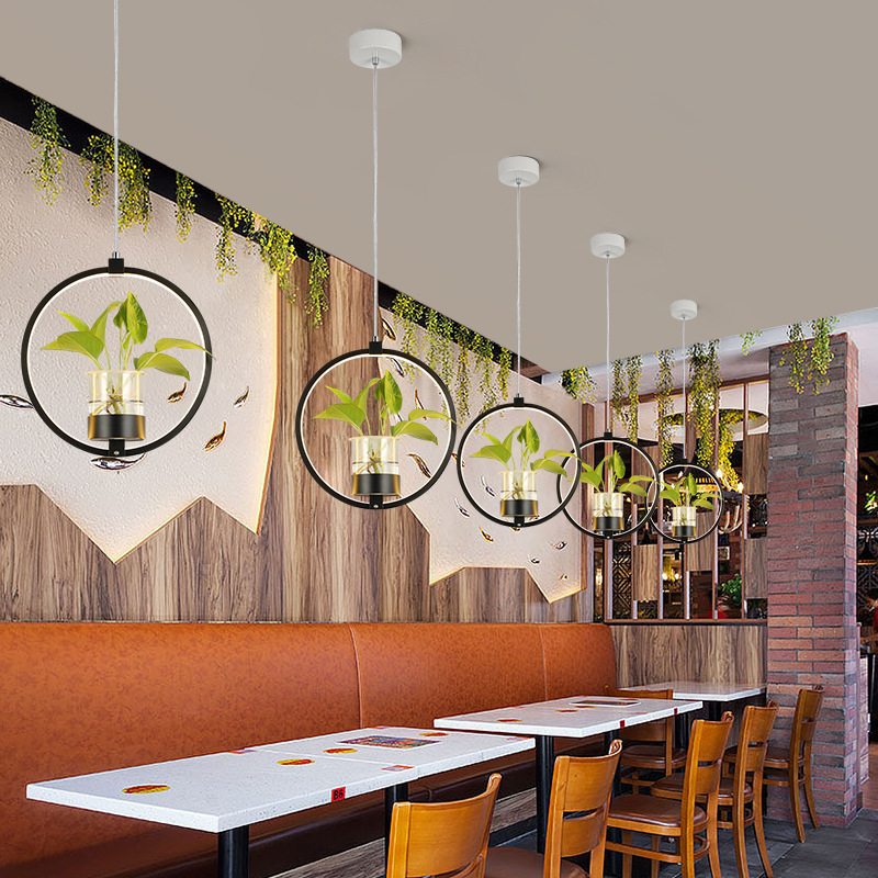 Hanging Ceiling Plant Pendant LED Light Pot for Decoration - Image 3