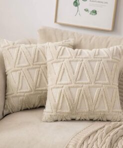 Plush Embroidered Cushion Cover 50x50cm