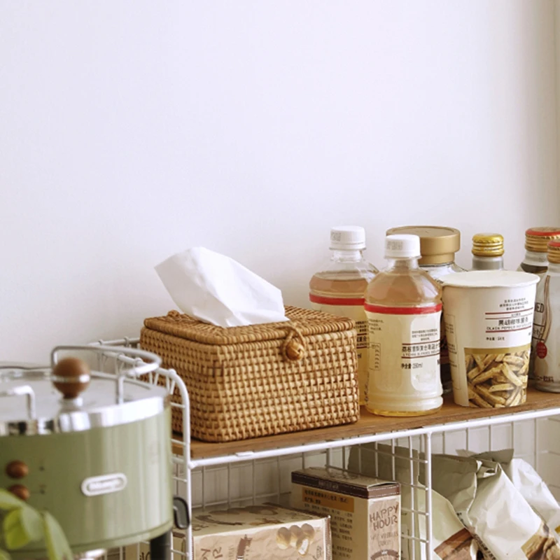 Rattan Tissue Box Simple Hand Woven Napkin Holder - Image 4