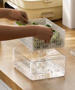 Alternative view of Refrigerator Drain Box Kitchen Food Storage Box