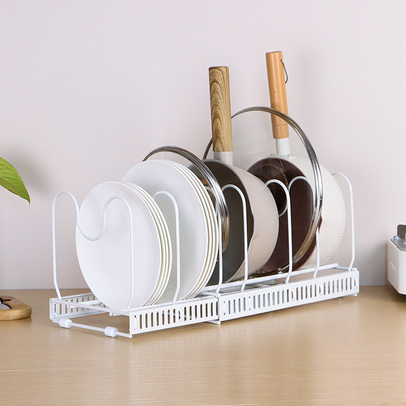 Retractable Countertop Pot Cover Rack Bracket - Image 6