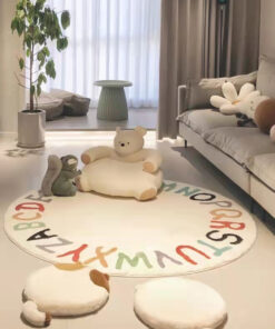 Round Soft Plush Carpets Decoration Rug