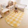 Irregular Yellow Rug for Home Decoration