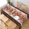 Western Turquoise Boho Aztec Waterproof Tablecloth