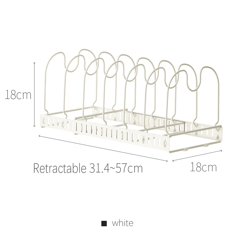 Retractable Countertop Pot Cover Rack Bracket - Image 7