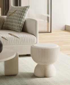 Nordic Folding Stool Mobile Coffee Tables White