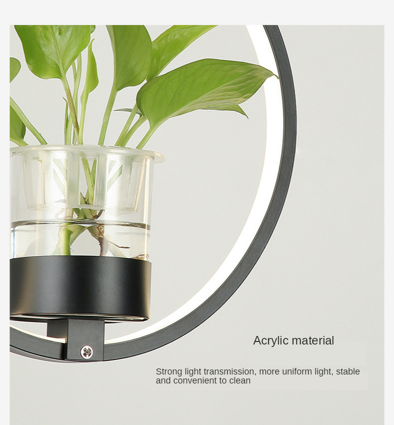 Hanging Ceiling Plant Pendant LED Light Pot for Decoration - Image 7